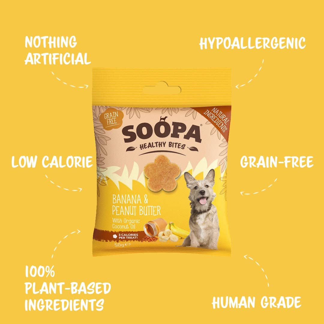 Soopa Europe - Wholesale Pet Treats - Dog - Banana & Peanut Butter Dog Treats0