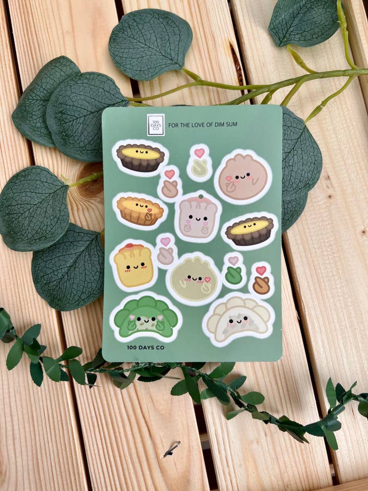 Feuille d'autocollants Dim Sum pour la vente par 100 Days Co