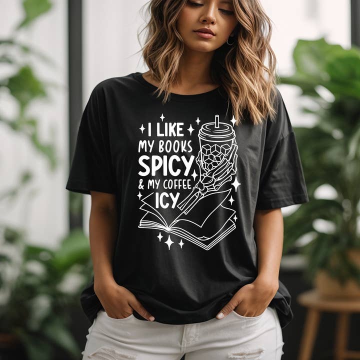 I like my books spicy & my coffee Icy for wholesale by Apparelbynandt