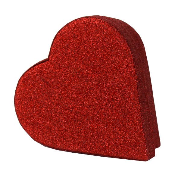 LoveVivid - Vente Coffrets cadeaux - Coffret cadeau en forme de cœur à paillettes rouges2