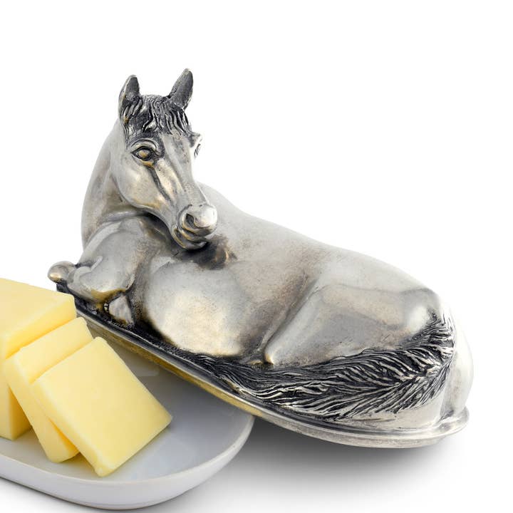 Horse Butter Dish for wholesale by Vagabond House