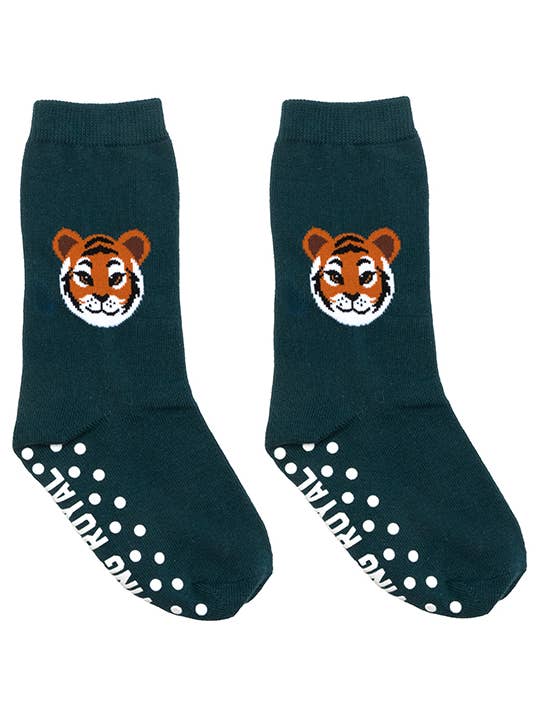 Living Royal - Wholesale Socks - Kids - 3D Packaged Crew Socks - Kids - Tiger Cub - Dark Blue2