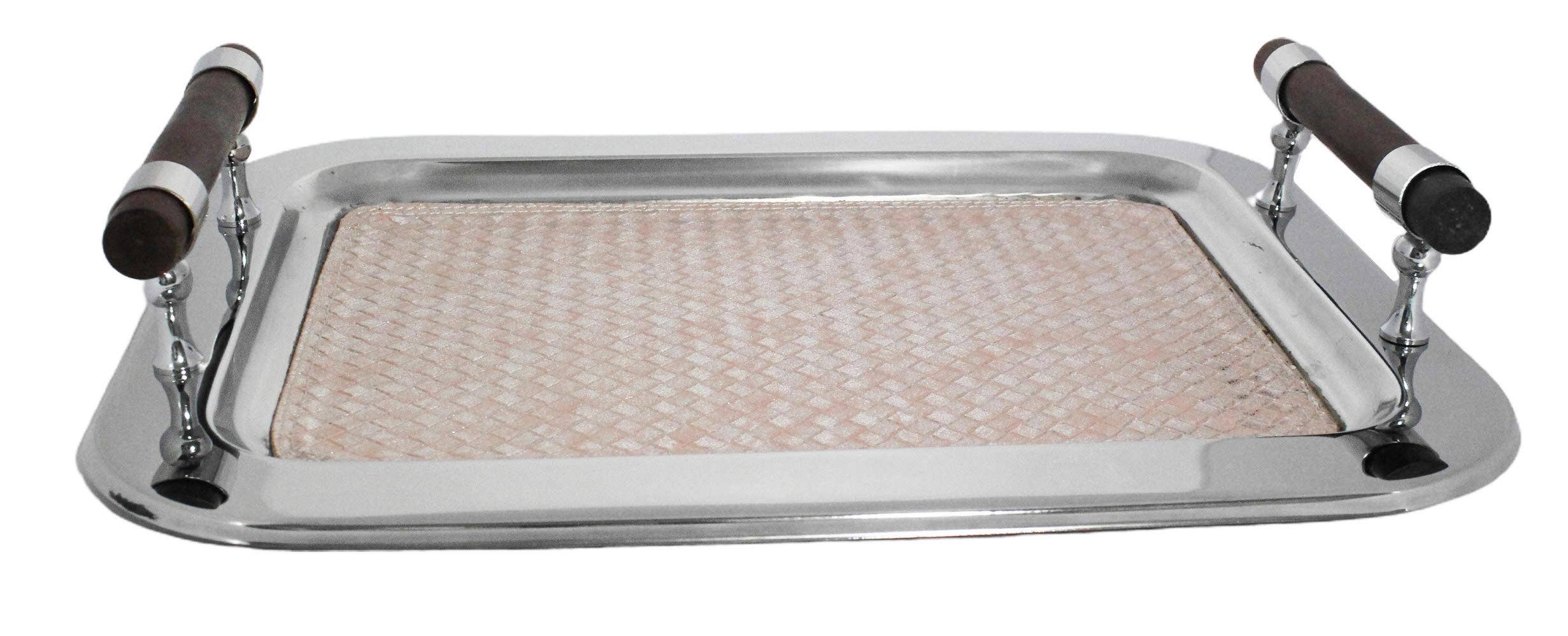 Sol Living - Wholesale Serving Tray - Rectangular Marbled Stainless Steel Serving Tray4