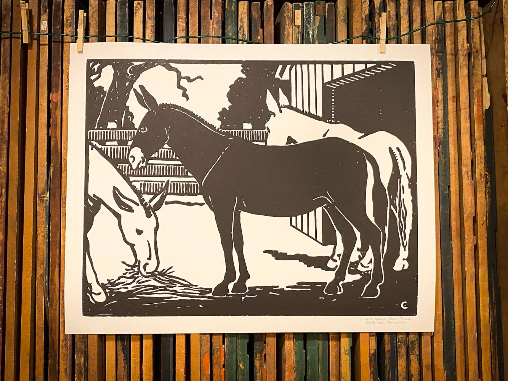 Hatch Show Print - Wholesale Art Print - Barnyard Mule Print1