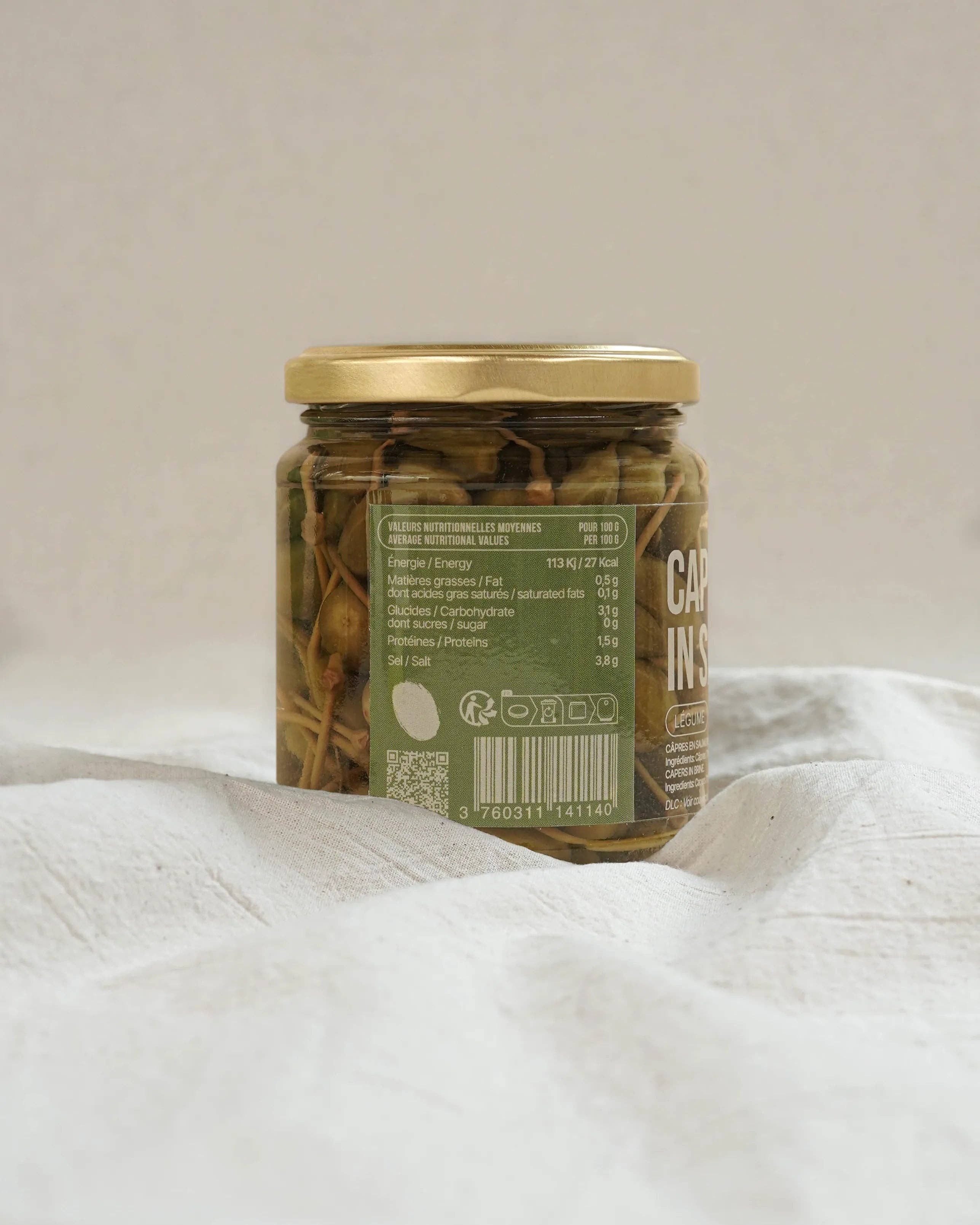 OLIO DI SERRA - Wholesale Olives - Capers in brine with stem - Capperi in salamoia (280g)5