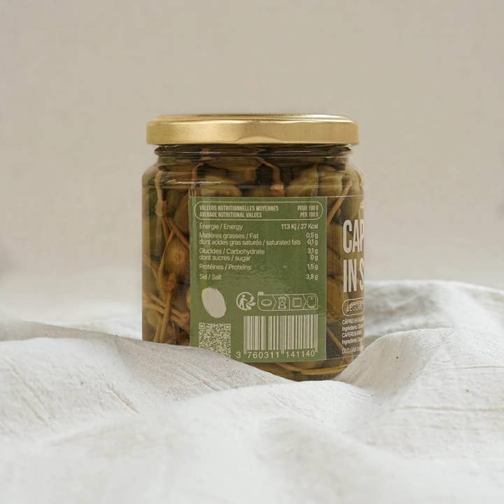 OLIO DI SERRA - Wholesale Olives - Capers in brine with stem - Capperi in salamoia (280g)5