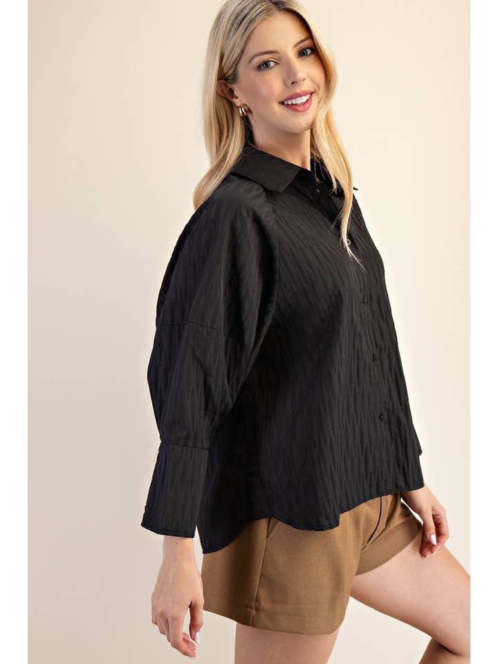 Glam - Wholesale Button Down Shirt - Women's - Collar Neck Button Down Shirt18