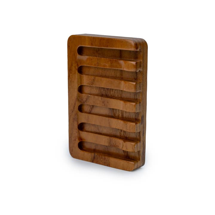 EcoFreax - Wholesale Bath Soap Dish - Teak Wood Waterfall Soap Dish