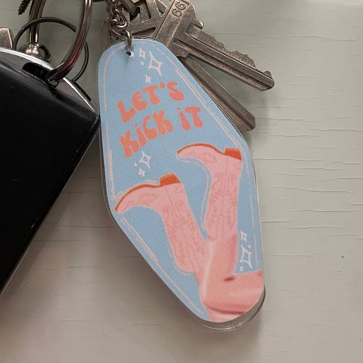 Lets Kick It Keychain for wholesale by Mallory Taylor Designs