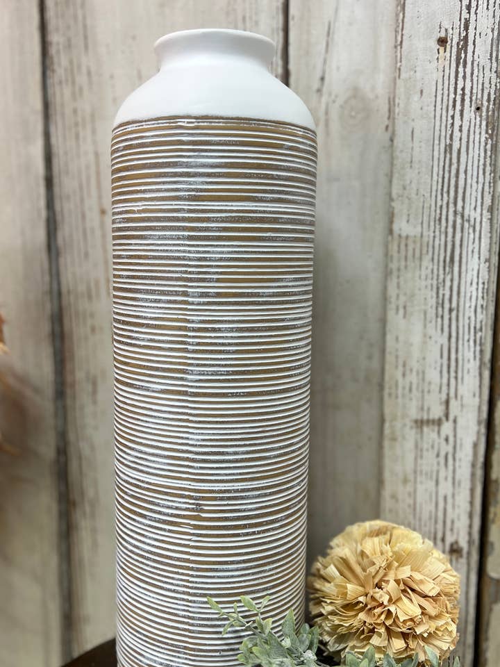 Ringed Vase 15in for wholesale by Wholesale Home Decor