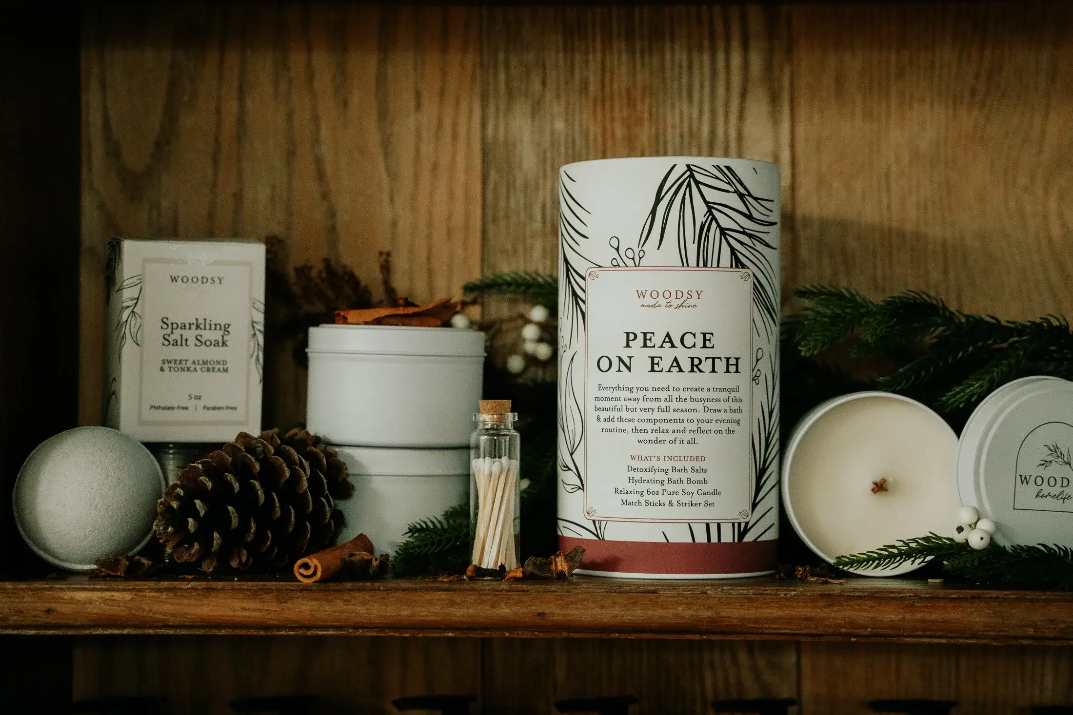 Woodsy Homelife - Wholesale Bath & Body Set - Peace On Earth- Bath Gift Set1