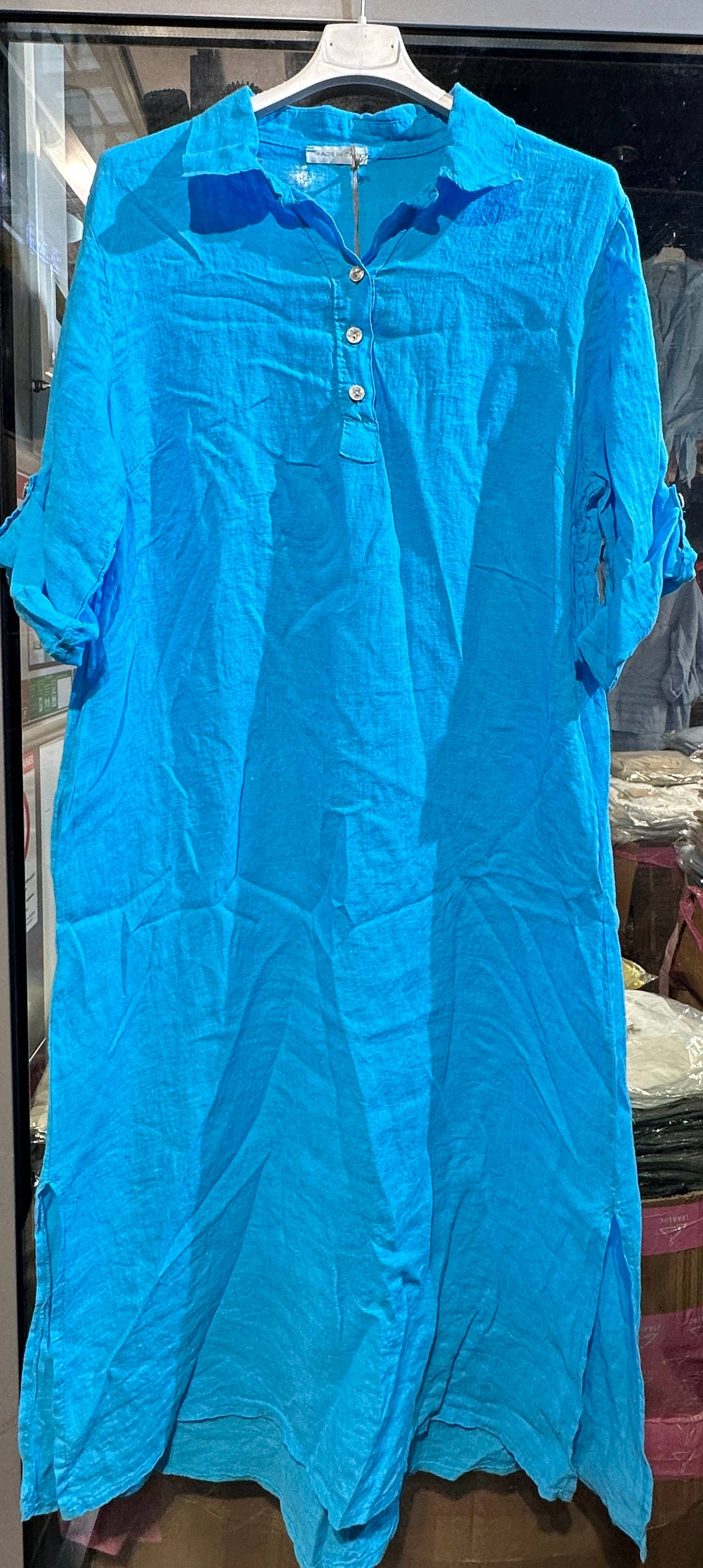 LÉA & LUC - Wholesale Dress - Women's - Long dress in 100% linen REF.2090049