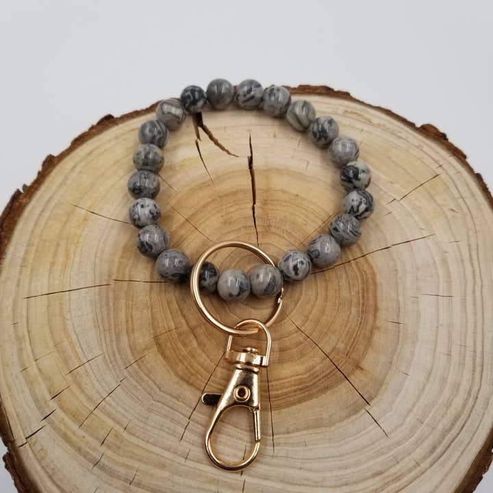 CHAKRA JEWELRY - Wholesale Keychain Bracelet - Natural Stone Bracelet Keychains