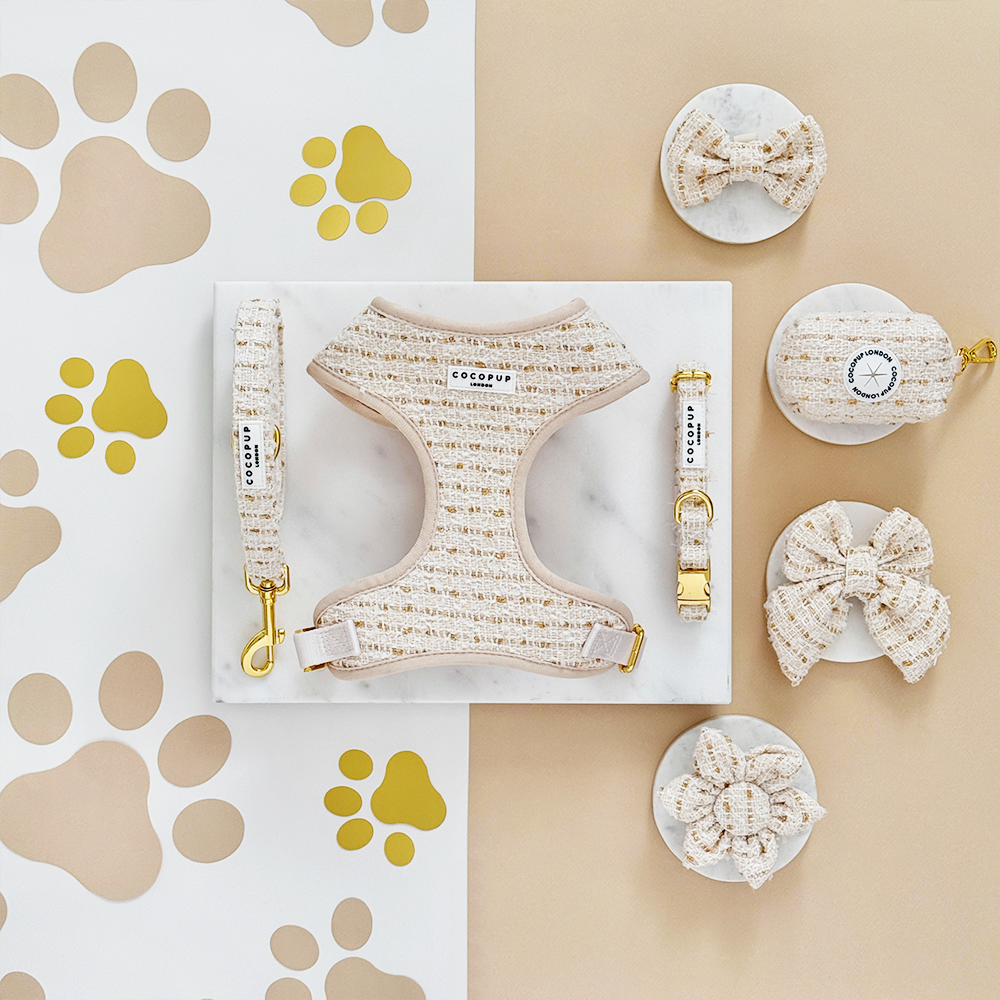 Cocopup London - Wholesale Pet Leash - Dog - Vanilla Textured Tweed Lead1