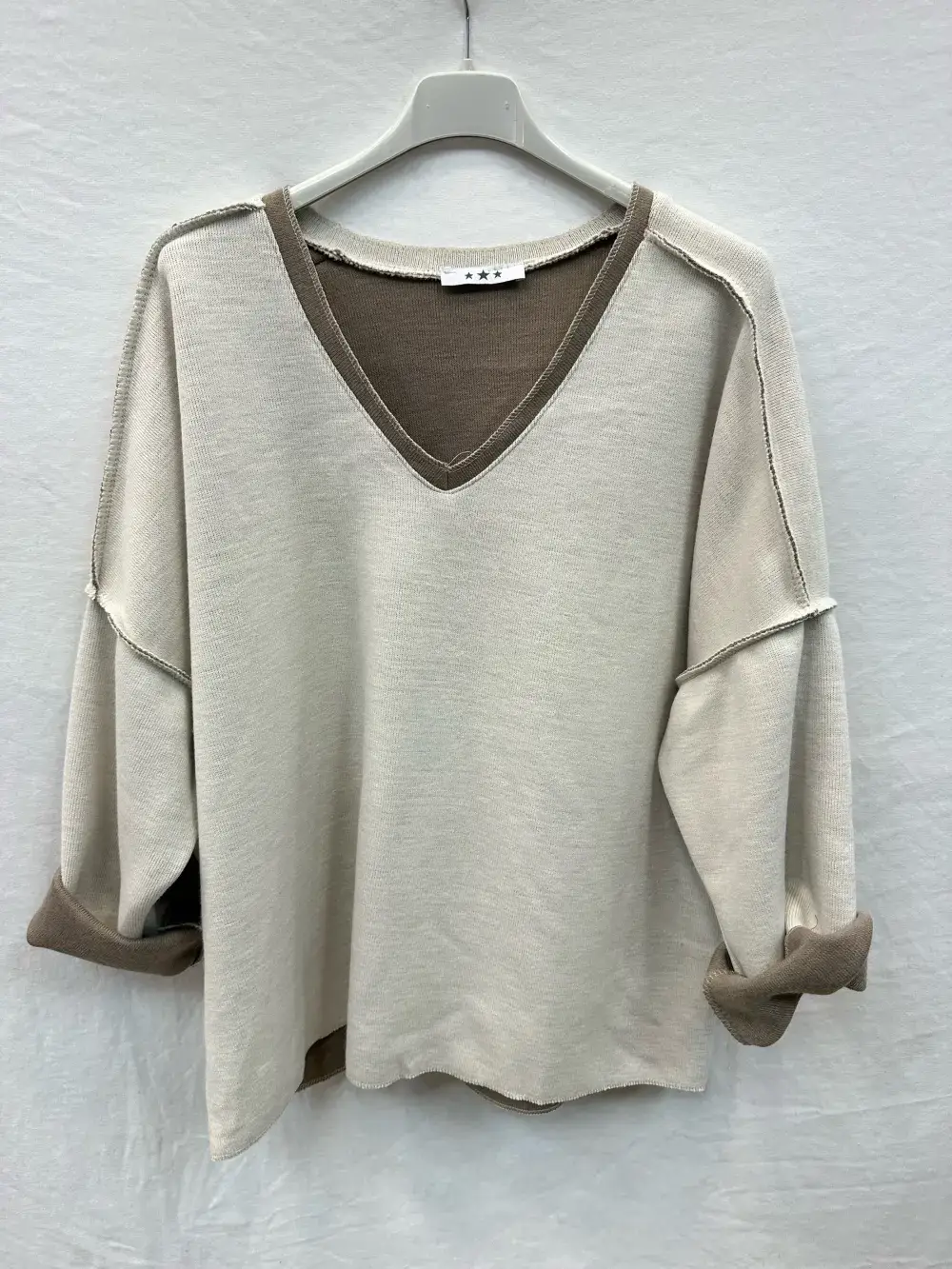 Mimi & Gogo – wholesale Sweatshirt – Women's – Thick V-Neck Sweatshirt @7514_ThickVSweatshirt1