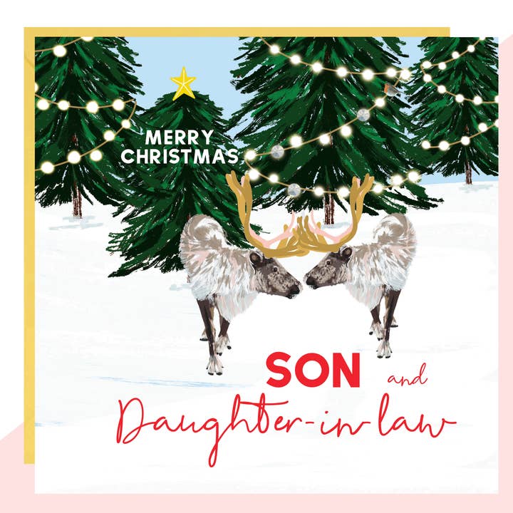 Son And Daughter In Law Christmas Card for wholesale by Lottie Simpson