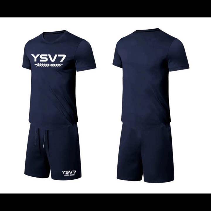 CONJUNTO CURTO AJUSTADO AZUL MARINHO PARA HOMEM por atacado de YSV7