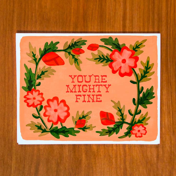 Mighty Fine Greeting Card for wholesale by Pretty Bird Paper Co.