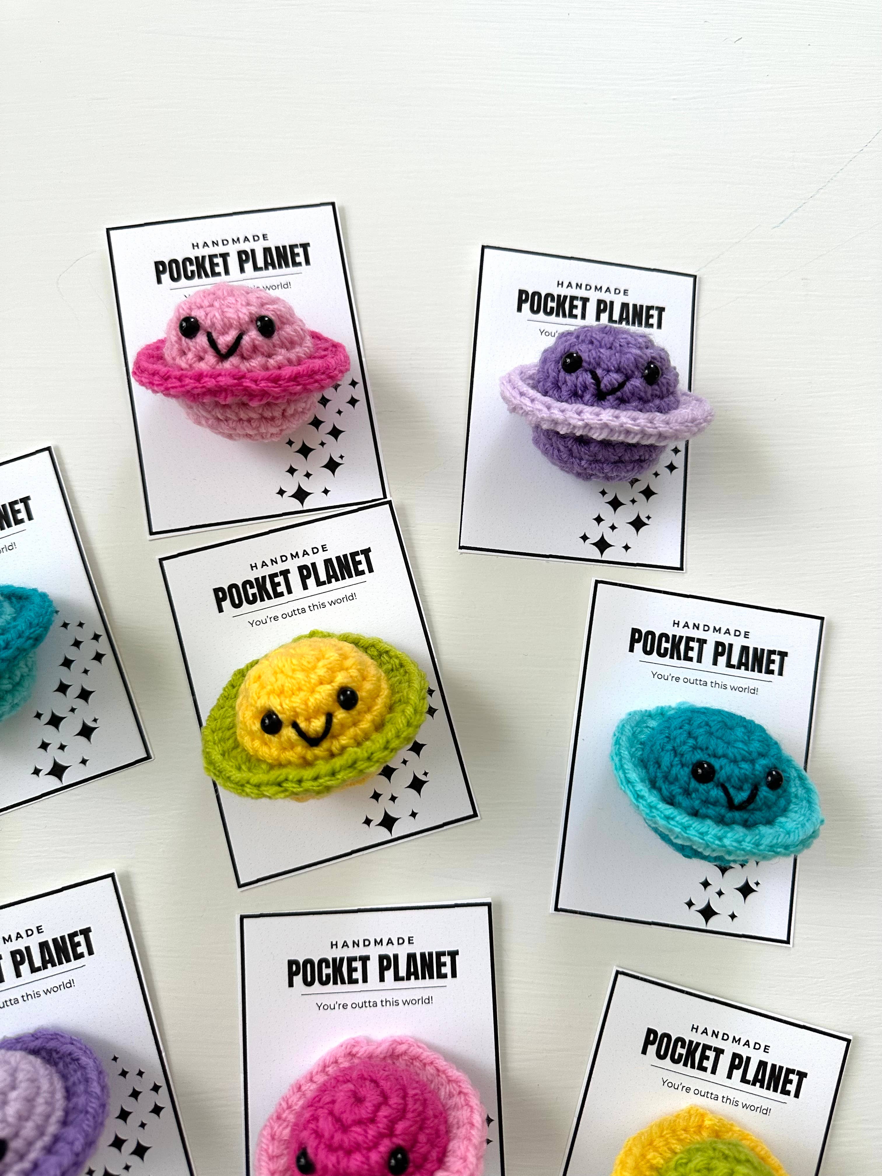 Crochet Happens - Wholesale Stuffed/Plush Toy - Kids & Baby - Pocket Planets - Set of 8 - Made to Order6