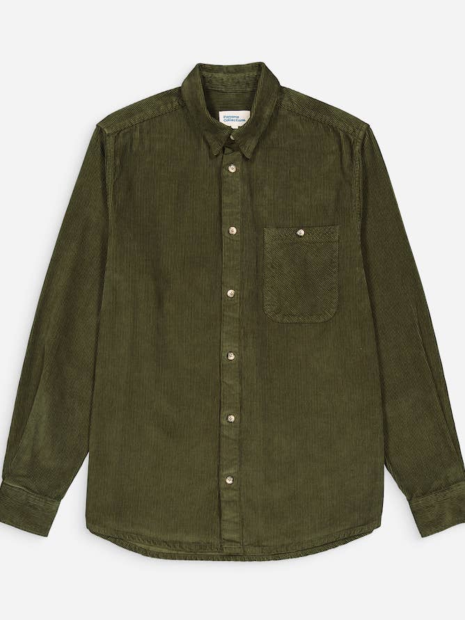 Surchemise Velours côtelé recyclé Kaki pour la vente par paname collections