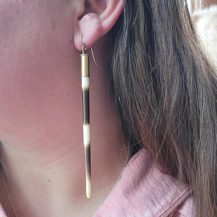 Gem Lounge Jewelry - Wholesale Dangle Earrings - Yellowstone Quill Bullet Earrings1