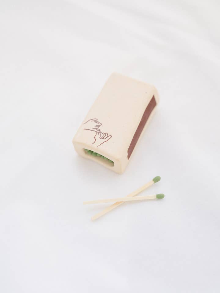 Handmade Pinky Promise Matchbox for wholesale by Cup Half Full Ceramics