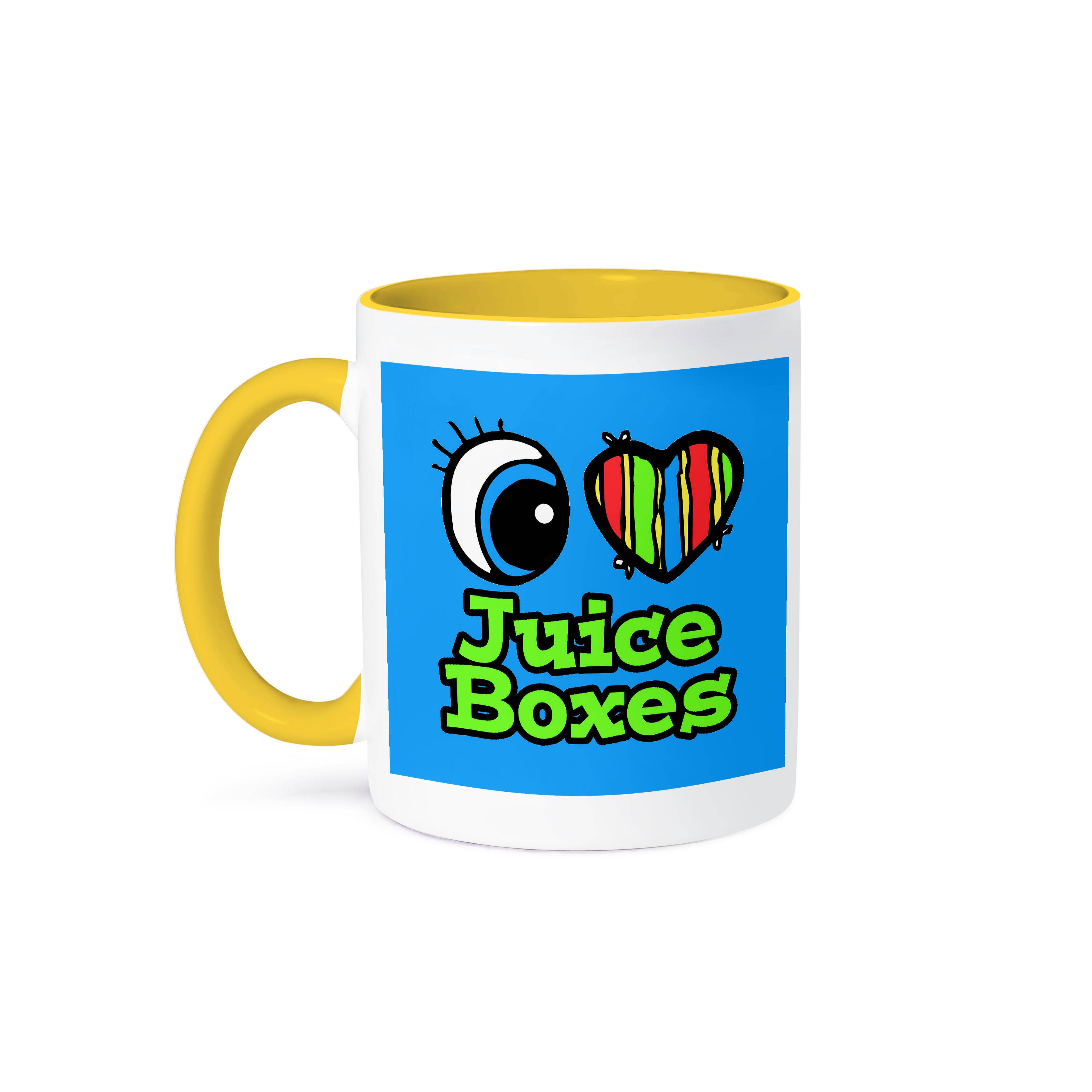 3dRose - Wholesale Coffee Mug - 3dRose, Bright Eye Heart I Love Juice Boxes, Mug0