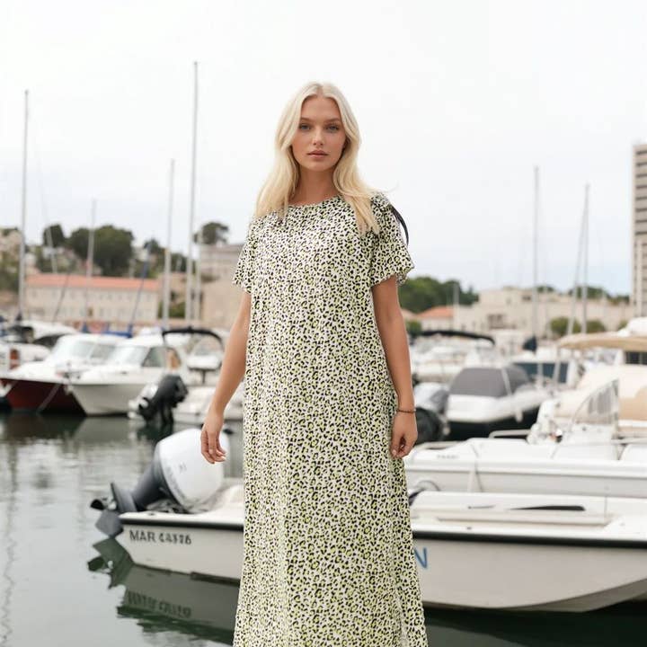 Cecile Wang - Wholesale Dress - Women's - Leopard print long dress TDM20524-23