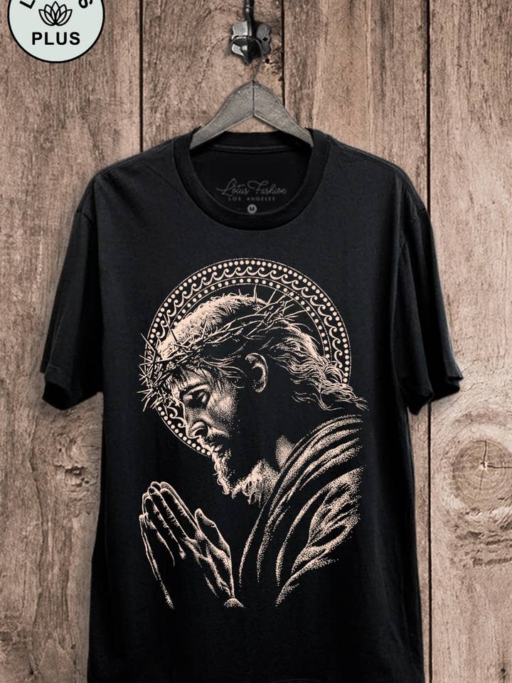 Jesus rettet Grafik-Top für den Großhandel von Lotus Fashion Collection
