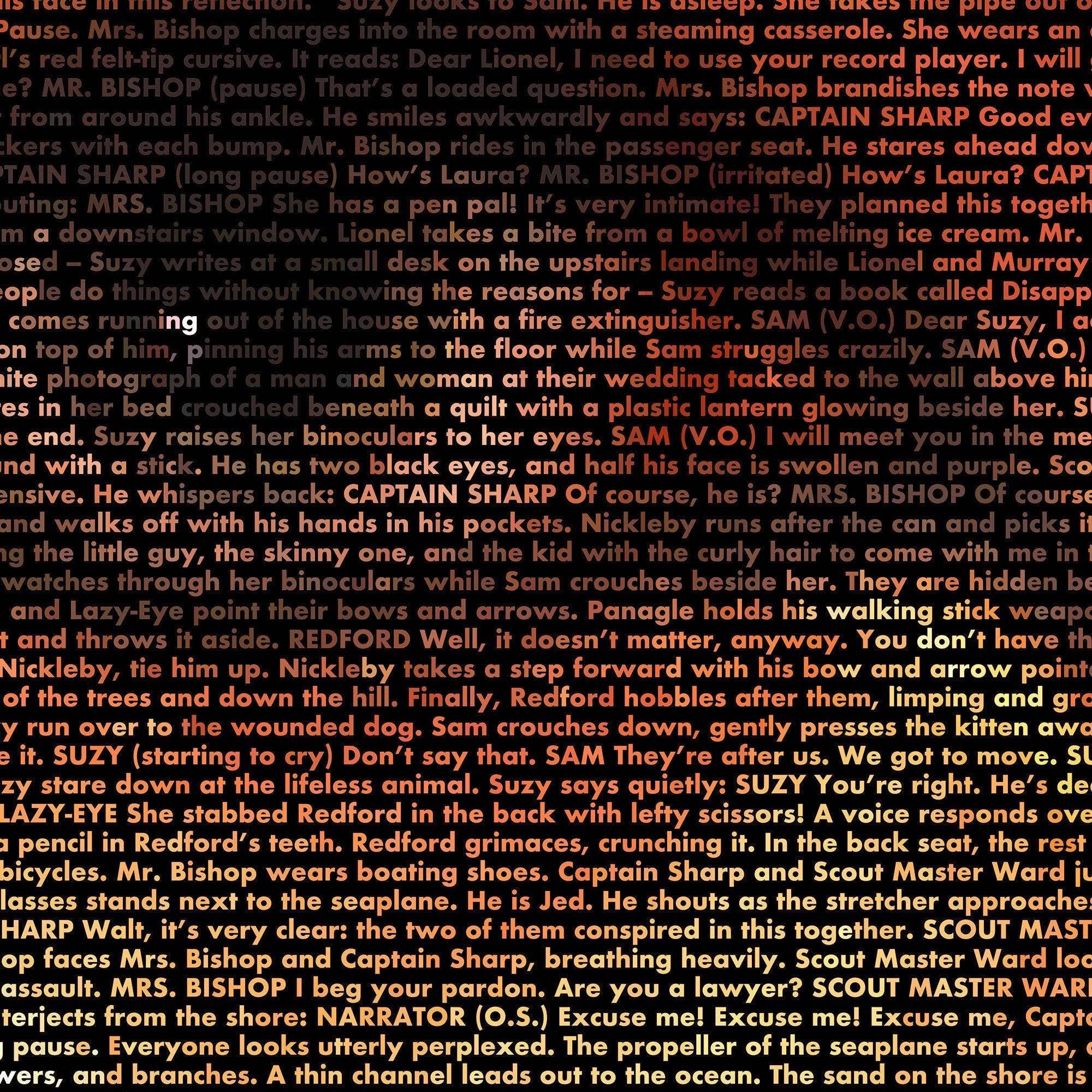 Robotic Ewe – Großhandel Kunstdruck – Moonrise Kingdom - Drehbuch Kunstdruck - Suzy as Raven1