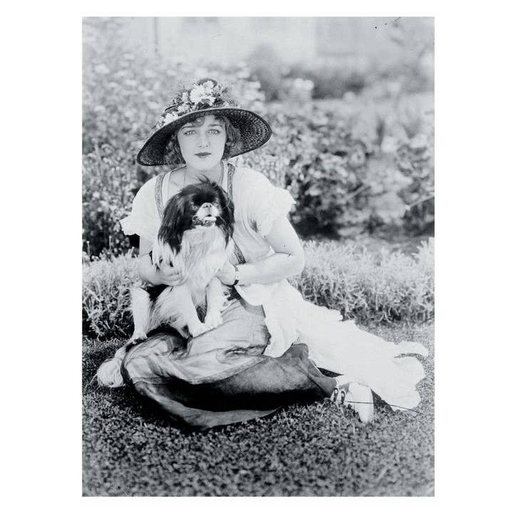 Lady & Her Dog for wholesale by Retrospect Greeting Cards