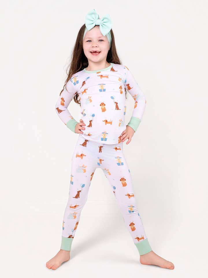 Conjunto Largo de Dos Piezas de Bambú Pawty Pals para venta al por mayor de Pearls & Pelicans