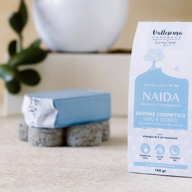 Sapone naturale NAIDA Maxi 140g per la vendita all'ingrosso da parte di Vallescura Handmade