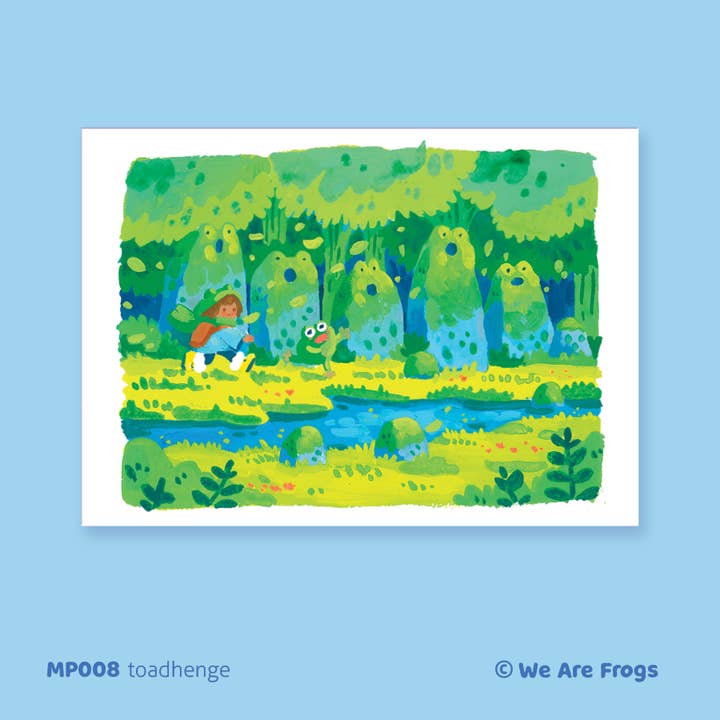 Toadhenge Frogs Postcard for wholesale by We Are Frogs