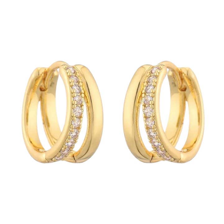 Créoles Elena blanches pour la vente par Rosies