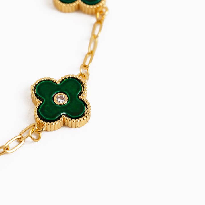 Sessori - Vente Bracelets à breloques/pendentifs - Bracelet Clover Station en CZ CZ MOP1