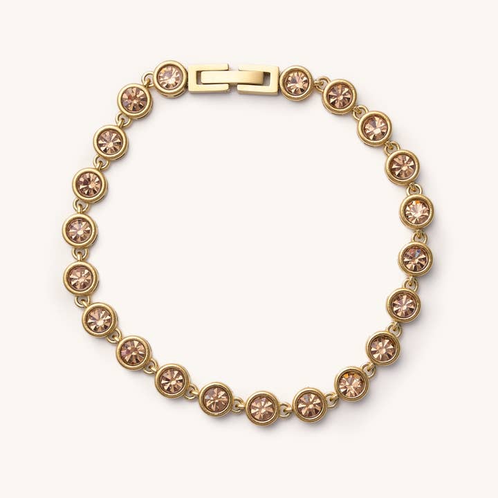 Amber Circle Gem Bracelet for wholesale by Nikki Smith Designs