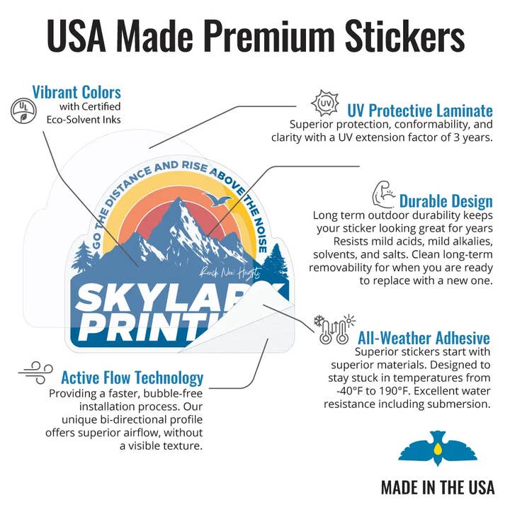 Skylark Printing - Wholesale Sticker - Lake Souvenir Sticker in Stamp Shape with Your City, State4
