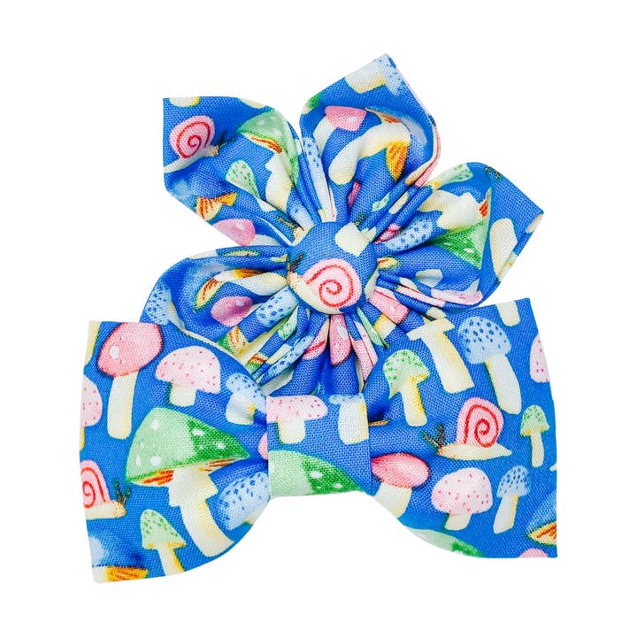 Mushroom Garden Dog Bow Tie and Collar Flower for wholesale by Charlotte's Pet