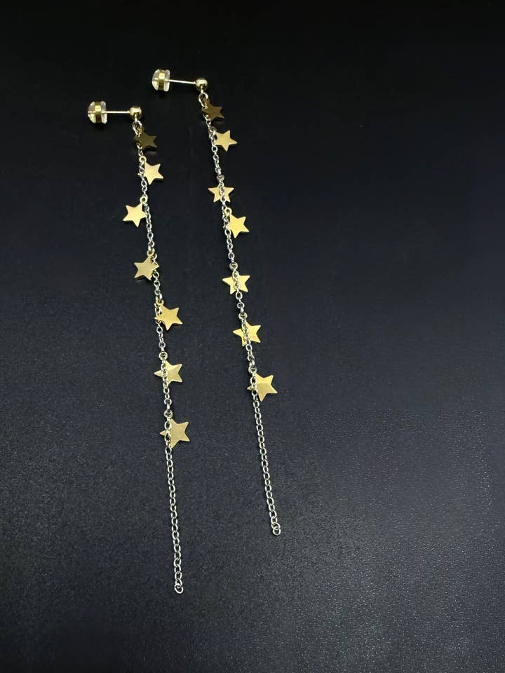 Urania Meridian Earrings - Silver / Gold 13cm for wholesale by Lawless