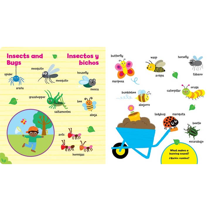 Gibbs Smith - Vente Livre pour bébés et tout-petits (jusqu'à 2 ans) - 101 Animal Words/Nombres de Animales : un livre cartonné bilingue3