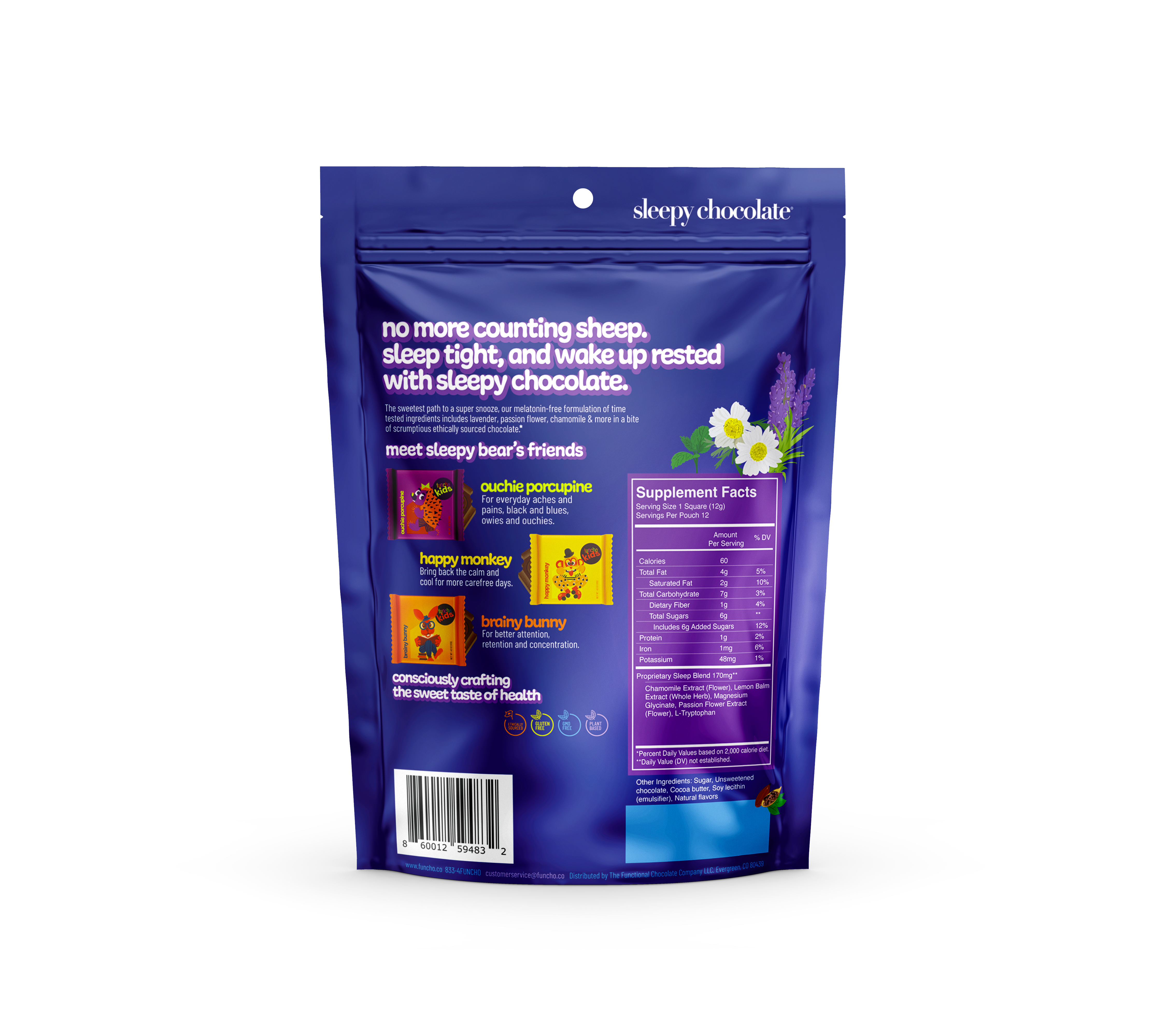 The Functional Chocolate Company - Vente Chocolat - Funcho KIDS - Chocolat Sommeil1