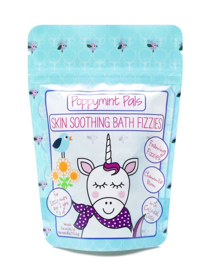 Poppymint Pals Skin Soothing Bath Fizzies for wholesale by Laki Naturals