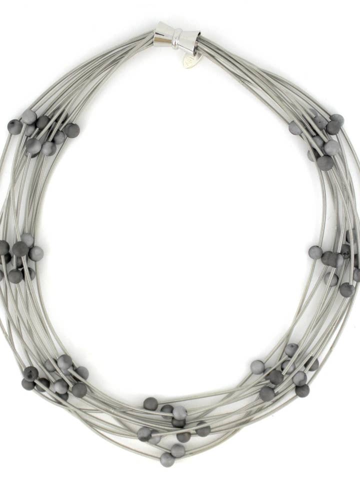 S22U - Argent 10 Couches PW N avec argent/ardoise Géode pour la vente par Sea Lily