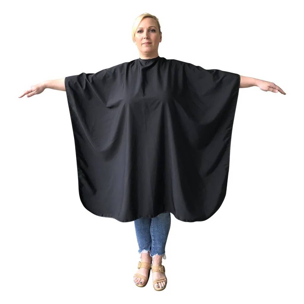 Color Black Lindo Professional Hair Cutting Cape for wholesale on Faire2