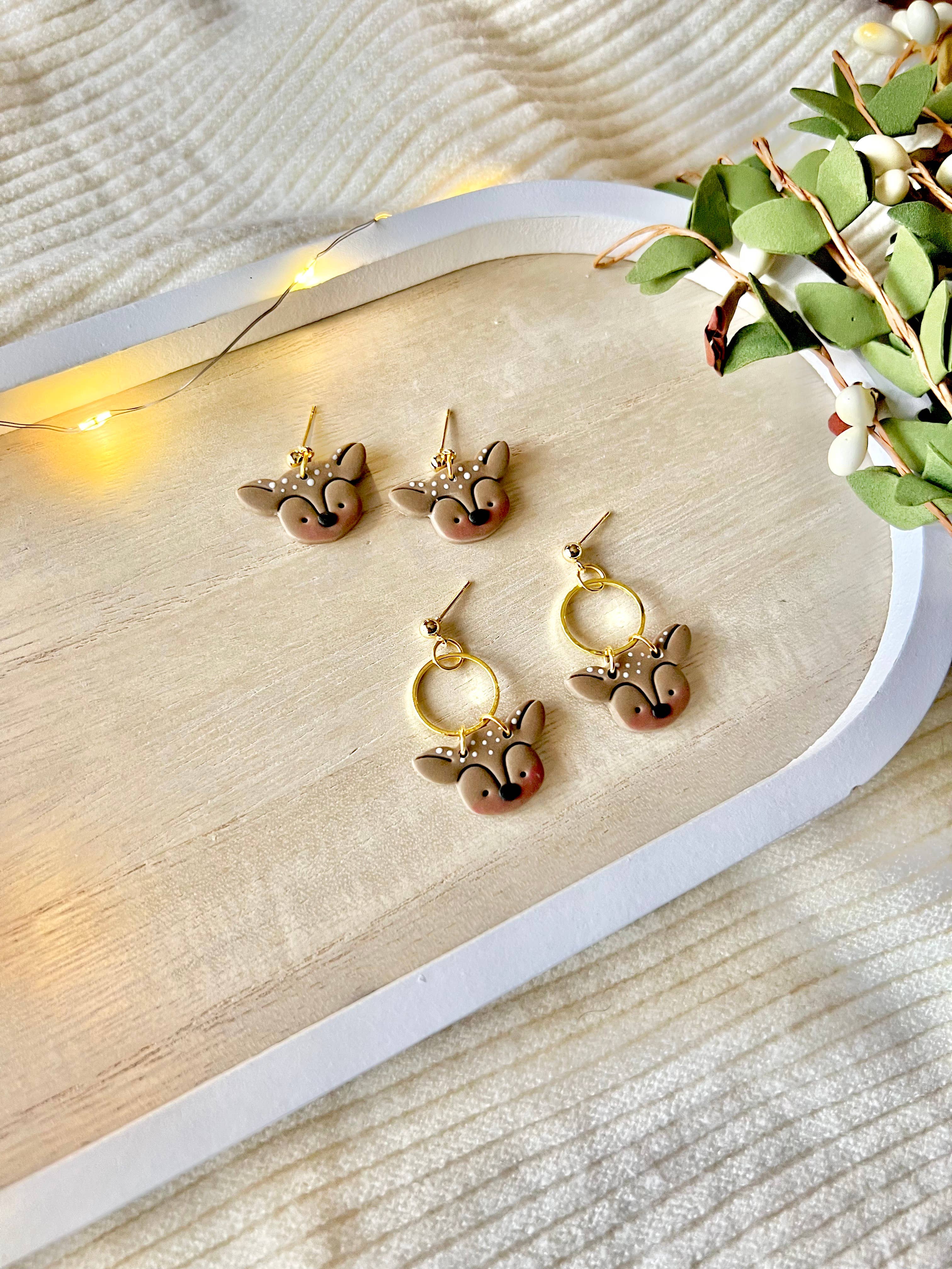SeizeTheClayJewelry - Wholesale Dangle Earrings - Reindeer Earrings, Deer Clay Earrings3