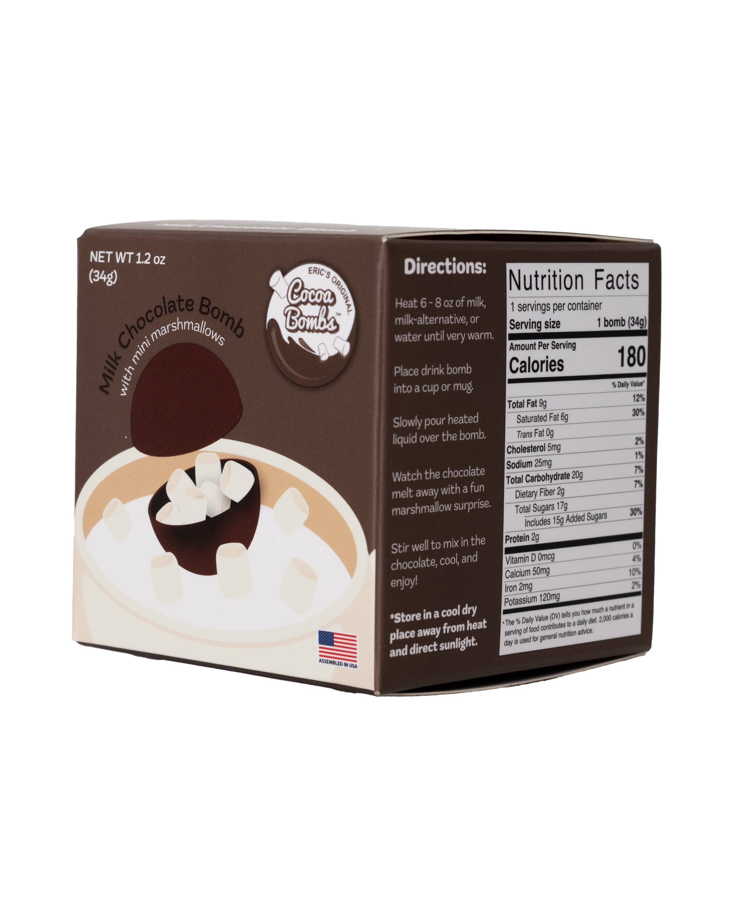 Cocoa Bombs™ – Engroshandel Varm kakaoblanding – 1 Pack Mælkechokolade kakao bomber1