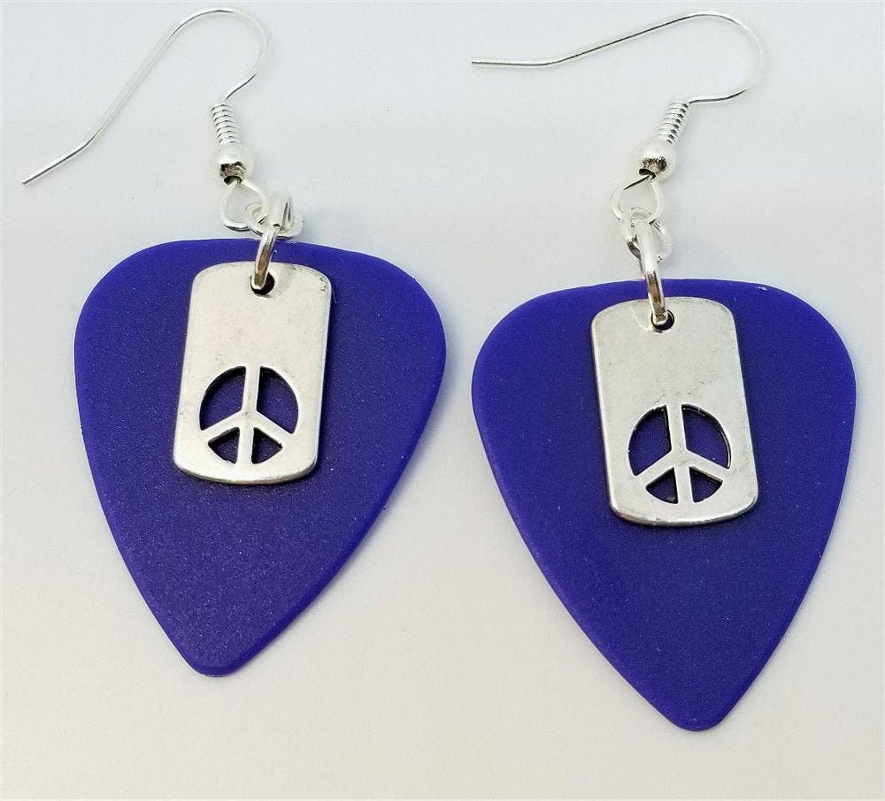 Simply Raevyn - Wholesale Dangle Earrings - Small Peace Sign Cut Out Charm Earrings6