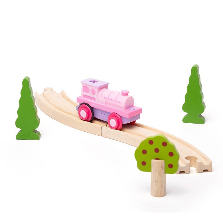 Bigjigs Toys - Wholesale Toy Car/Truck - Kids - Powerful Pink Loco (Battery Operated)