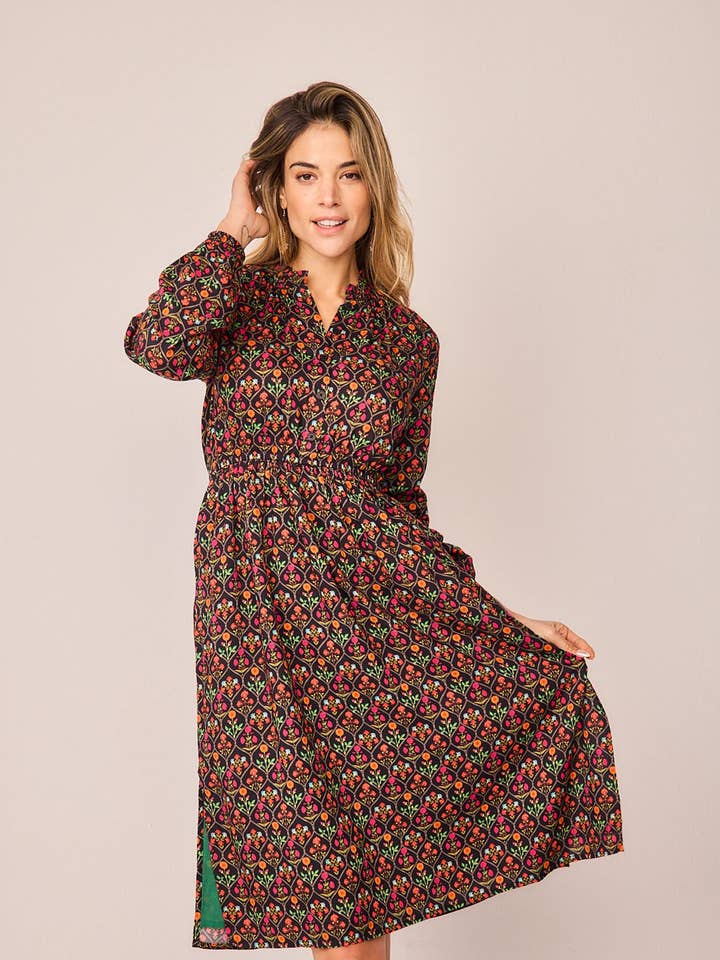 Lange Jurk Botanische Jungle voor wholesale door Smile